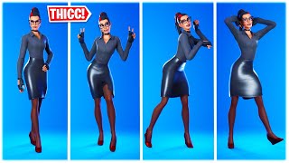 FORTNITE HOT JENNIFER WALTERS CRIMSON STYLE SHOWCASED WITH THICC DANCES amp EMOTES 🍑🔥❤️ [upl. by Akyssej]