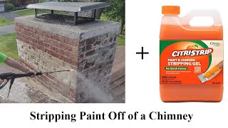 Removing Paint from Brick  Citristrip  Pressure Washer [upl. by Nnairrehs]