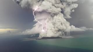 Hunga Volcano Eruption 14 January 2022 548PM Tonga Time [upl. by Bekelja]