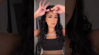 Tuto coiffure cheveux ondulés 😘 music rap tutocoiffure fypシ゚viral curlyhair [upl. by Hazmah615]