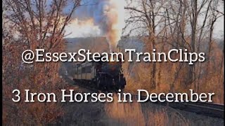 Essex Steam Train 3 Iron Horses on the Polar Express [upl. by Alleira]