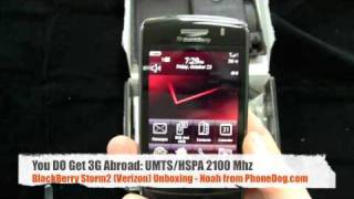 BlackBerry Storm2 Verizon  Unboxing and HandsOn [upl. by Adaven]