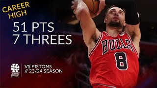 Zach LaVine 51 pts 7 threes vs Pistons 2324 season [upl. by Riay]