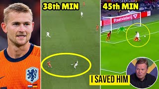 Matthijs de Ligt Goal Leading Errors Forced HalfTime Substitution During Netherlands 22 vs Germany [upl. by Tiena]