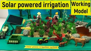 Solar powered irrigation system working model  Solar power for Agriculture  Renewable energy  DIY [upl. by Springer]