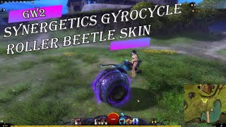 GW2 Synergetics Gyrocycle Roller Beetle Skin in default dye shadow abyss dye and permafrost dye [upl. by Trojan]