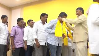 SRI REDDY PRASAD CHAIRMAN DCMS amp OTHERS JOINED IN TDP BY AP CM AT PRAJAVEDIKA ON 04072018 [upl. by Surtemed]