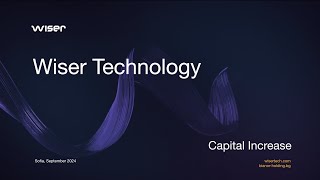 Wiser Technology  Investor Meeting September 24 [upl. by Cesar]