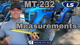 LS Tractor MT232 Measurements [upl. by Nnylsaj]