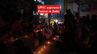 UPSC Aspirants Hold Candle MarchUPSC Aspirants Death Protectwewantjustice delhicoachingaccident [upl. by Savinirs]