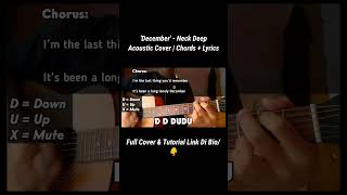 December  Neck Deep Acoustic Cover Easy Chords december neckdeep shorts acousticguitar [upl. by Ydnar]