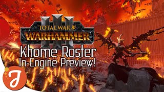 KHORNE INGAME ROSTER PREVIEW  Stats  Spells  Abilities  Total War WARHAMMER III [upl. by Chainey]