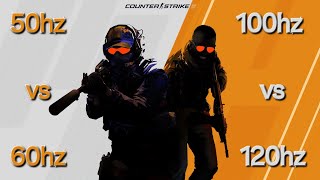 50Hz vs 60Hz vs 100Hz vs 120Hz  CSGO [upl. by Nive]