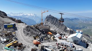 1 Tag auf der Gletscherbaustelle Titlis 🇨🇭🏔️🇨🇭 [upl. by Solegna]