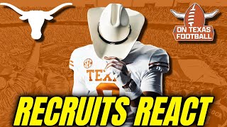 Recruits React to Texas Longhorns Pool Party amp BBQ  Nick Townsend Talks Commitment  Reactions [upl. by Ailegra76]