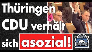 CDU zeigt asoziales Verhalten bei Konstituierung im Thüringer Landtag Geschäftsordnung §1 regelt [upl. by Llevol337]