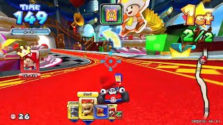 Mario Kart Arcade GP DX 720p with Baby Mario on the Peach Castle Circuit マリオカート アーケードグランプリDX 016 [upl. by Hoffert]