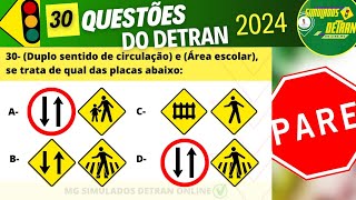 SIMULADO DETRAN 2024  DETRAN MG 2024  PROVA DO DETRAN 2024 [upl. by Clevie]