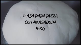 Como hacer MASA para PIZZA🍕 con AMASADORA de 4kg [upl. by Madge623]