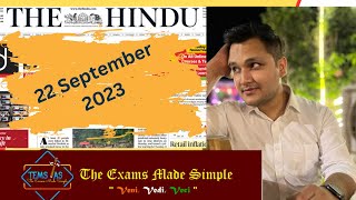 22 September 2023 The Hindu Newspaper Analysis [upl. by Slinkman161]