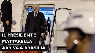 Arrivo del Presidente Mattarella in Brasile [upl. by Amary]