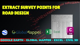 Extract Survey Points for Road Design Using Online Satellite Maps in Civil 3D [upl. by Ailicec202]