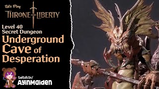 Throne and Liberty Underground Cave of Desperation Lvl 40 Dungeon [upl. by Nallid]