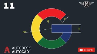 Autocad 2d Practice Drawing 11  AutoCAD tutorial for beginners akd autocad design [upl. by Arahsat490]