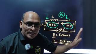 current of 20 A is flowing in the given LR circuit Find the voltage across the AC sou [upl. by Odlanra]