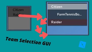 How to make a Change Team GUI Roblox Studio [upl. by Annunciata]