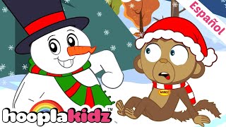 Canción de Navidad para niños  Soy un Muñeco de Nieve  Little Snowman HooplaKidzEspanol [upl. by Pheni]