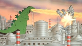 Hanna Barbera Godzilla vs Mechani Kong GDBR [upl. by Ellitnahc]