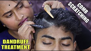 Satisfying Dandruff Scratching with Comb  Dandruff Removal by Pakhi  Neck Cracking  ASMR [upl. by Suivatnad]