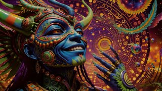 Progressive Psytrance  Electric Samurai  Hallucinations mix 2024 AI Psychedelic Graphic Visuals [upl. by Nakre]