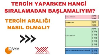 Yks Tercih Aralığı Nasıl Olmalı  Yks Tercih Listesi Nasıl Hazırlanır [upl. by Pentheam]