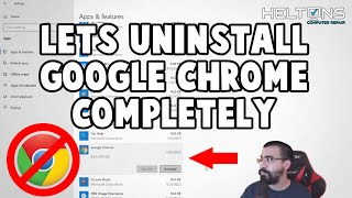 Windows 10  How to Uninstall Google Chrome Completely From Your Computer [upl. by Hansel]