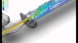 SolidWorks Flow Simulation exit part of calibration rig [upl. by Canon]