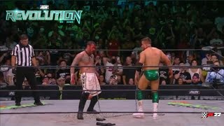 AEW FULL MATCH  CM PUNK VS MJF  Dog Collar Match HD  AEW Revolution 6th March 2022 WWE2K20 HD [upl. by Mmada]