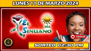 Resultado de EL SINUANO DIA del LUNES 11 de marzo 2024 chance sinuanodía [upl. by Nyleaj]