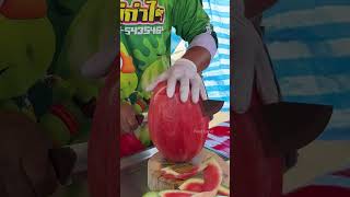 Do you like this Perfect watermeloncutting skills streetfood foodland [upl. by Nairb]