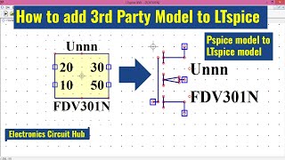 How to add 3rd party model to LTSPICE  Importing PSPICE model to LTSpice  mod to ltspice [upl. by Tomasz335]