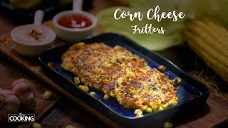 Corn Cheese Fritters  Sweetcorn Fritters Recipe [upl. by Drusy]