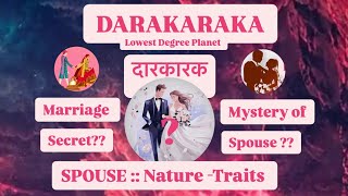 Spouse Characteristics  Darakaraka  दारकारक  spouse significator  spouse in astrology marriage [upl. by Anaicul889]