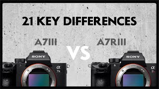 Compare Sony a7iii vs a7riii 2021  Camera Specs Slideshow [upl. by Ozmo]