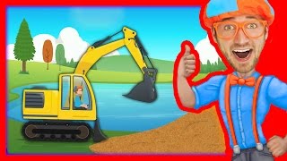 Construction Vehicles for Kids with Blippi  The Excavator Song [upl. by Arakawa]