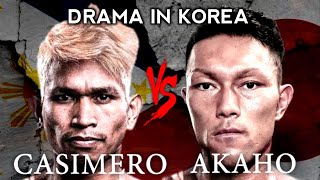 CASIMERO VS AKAHO FULL FIGHT DRAMA IN KOREA [upl. by Plante991]