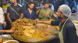 FULL NIGHT KARTARPURA STREET FOOD IN PAKISTAN 😋  Shakeel Lahori Chicken Tawa  Tawa Chicken Skillet [upl. by Oidiple]