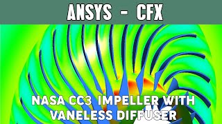 CFD analysis of NASA CC3 impeller with vaneless diffuser  CFD Validation  Ansys CFX [upl. by Tini]