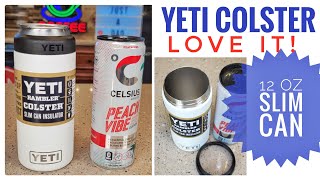 Review YETI Rambler 12 oz Colster Slim Can Koozie Insulator for Hard Seltzer Can [upl. by Ayim814]