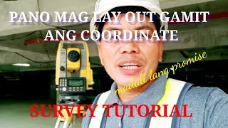 How to lay out using coordinatesurvey tutorialSO DATA occupybacksightTOPCON TOTAL STATION [upl. by Willey272]